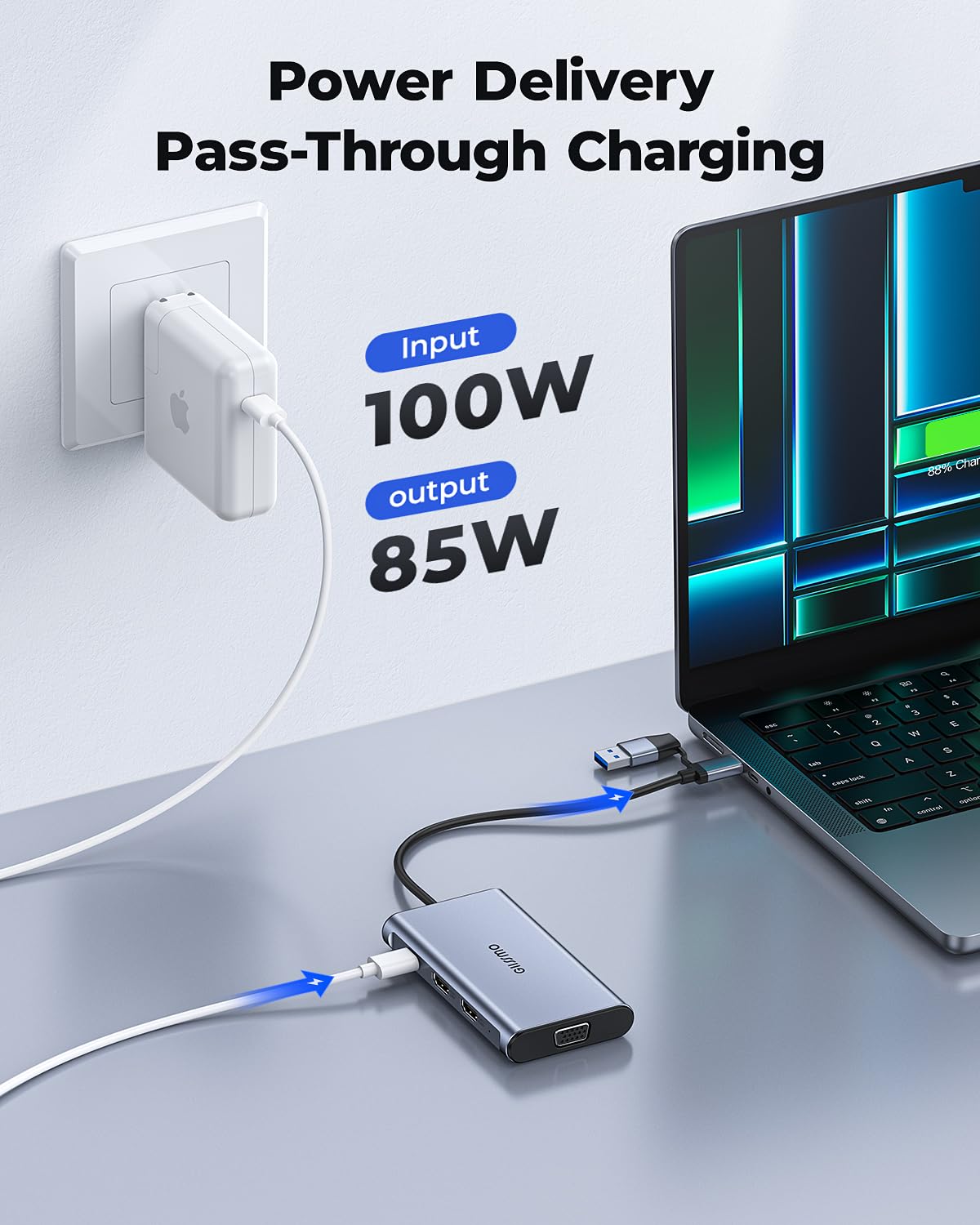 Amazon.com: GIISSMO USB C Hub - Dual HDMI VGA Adapter, Triple